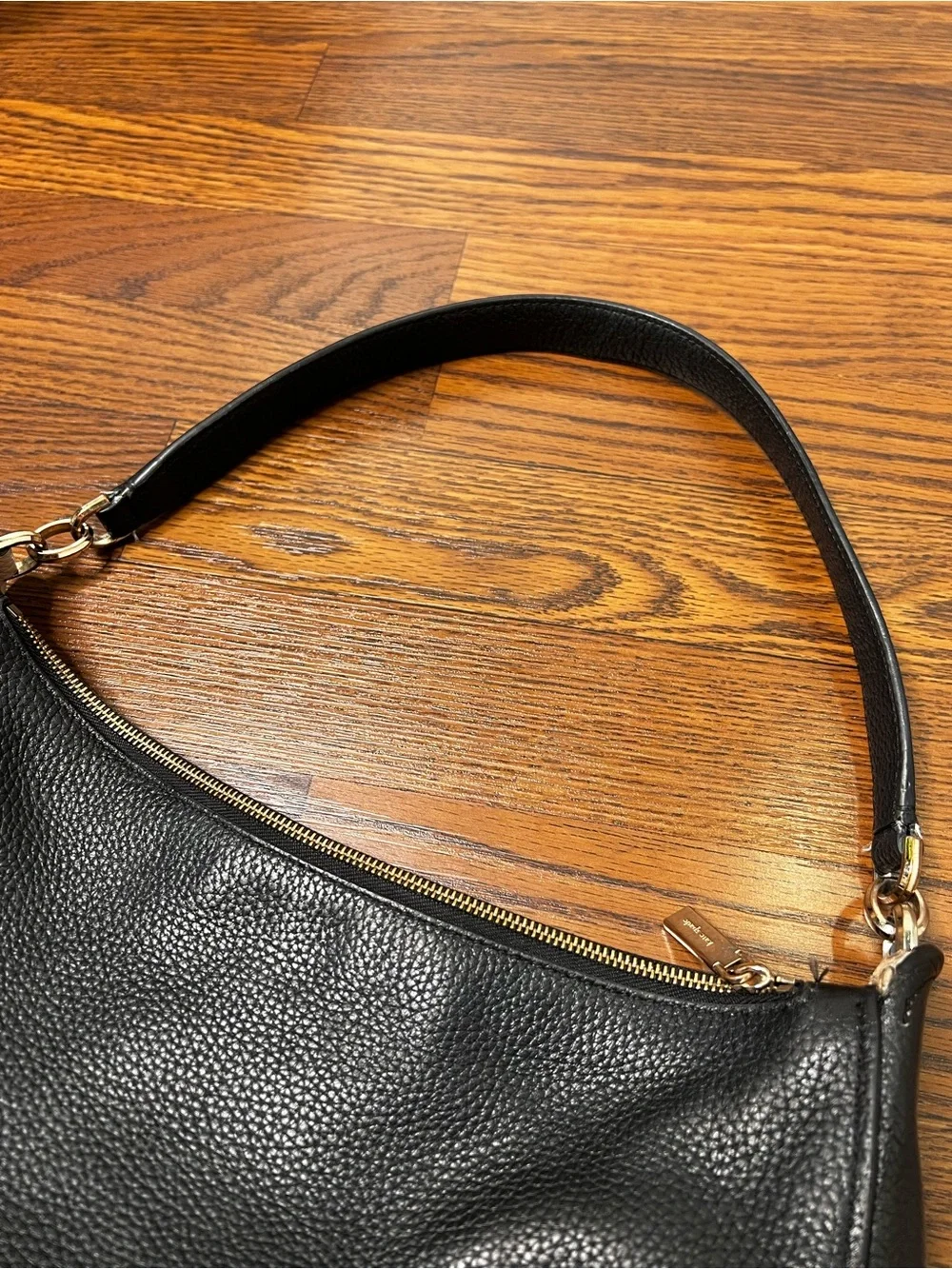 Kate Spade Kailee Shoulder Bag, crafted from black pebbled leather